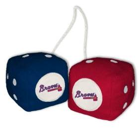 Atlanta Braves Fuzzy Dice Plush 3 Inch Hanging Decor - ToylandEU
