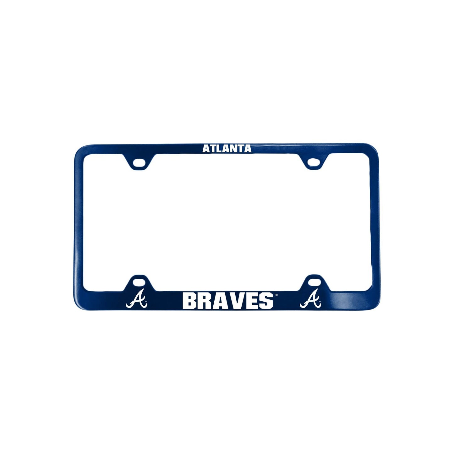 Atlanta Braves License Plate Frame Laser Cut Blue Die Cast - ToylandEU