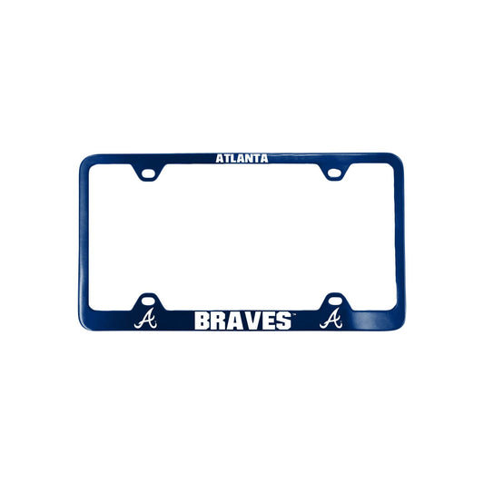 Atlanta Braves License Plate Frame Laser Cut Blue Die Cast - ToylandEU