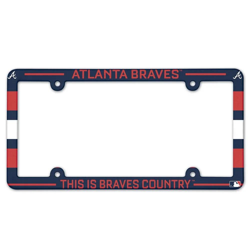 Atlanta Braves License Plate Frame Plastic Full Color Style - ToylandEU