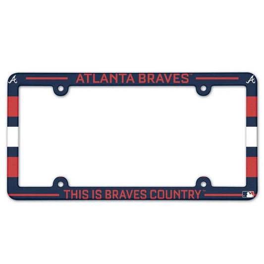Atlanta Braves License Plate Frame Plastic Full Color Style - ToylandEU