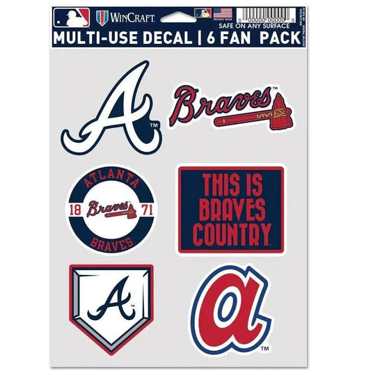  Atlanta Braves Multi Use Fan Decal Set For Fans 6 Pack -  ToylandEU™
