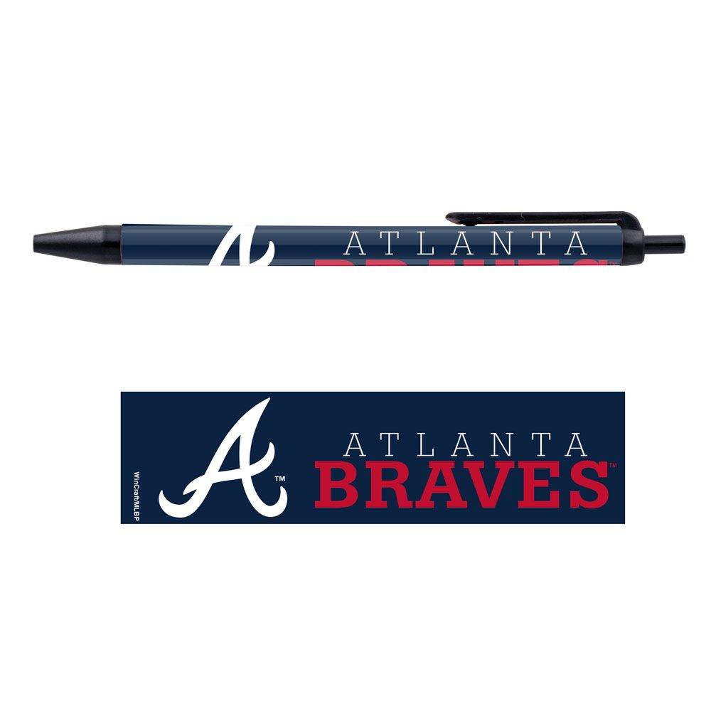 Atlanta Braves Pens Set Five Pack Wincraft Black Ink Office - ToylandEU