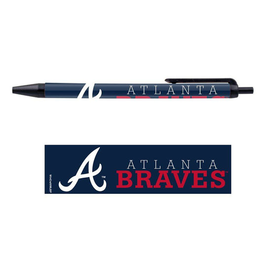 Atlanta Braves Pens Set Five Pack Wincraft Black Ink Office - ToylandEU