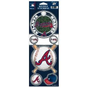 Atlanta Braves Prismatic Holographic Die Cut Stickers - ToylandEU