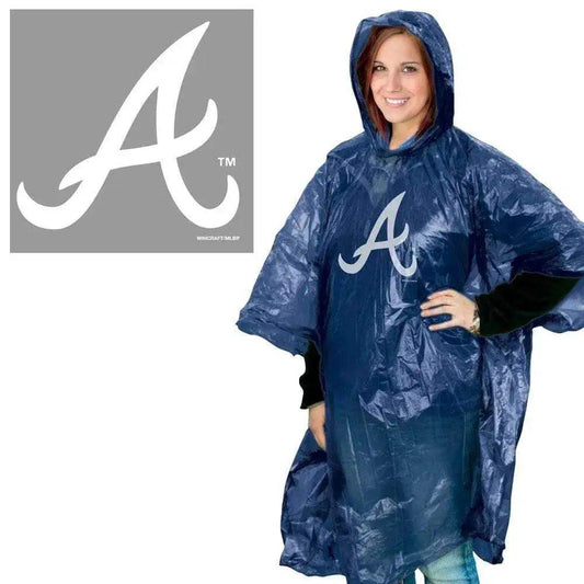 Atlanta Braves Rain Poncho Lightweight One Size Fits Most - ToylandEU