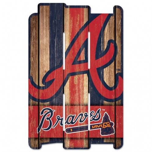 Atlanta Braves Retro Wood Fence Style Sign 11x17 USA Made - ToylandEU