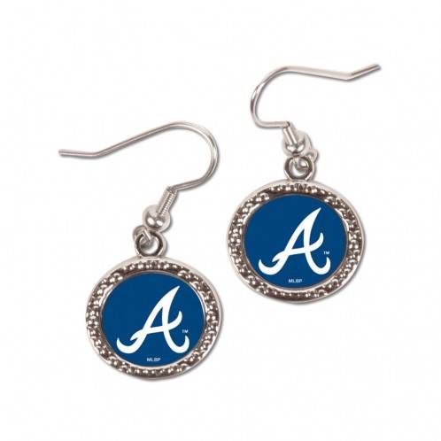 Atlanta Braves Round Design Earrings Licensed Special Order - ToylandEU