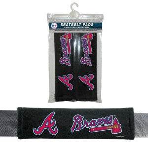 Atlanta Braves Seat Belt Pads Velour Comfort Set Two Pack - ToylandEU