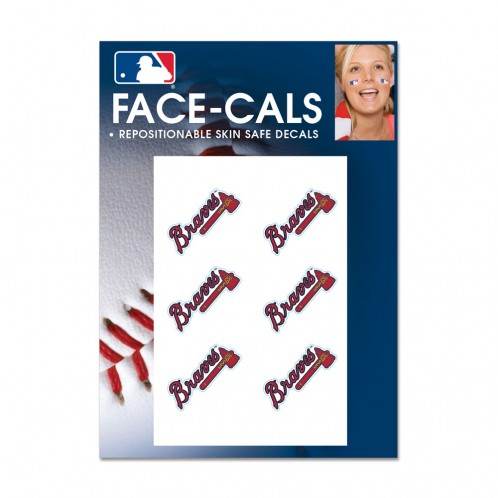 Atlanta Braves Tattoo Face Decals Waterless Peel And Stick - ToylandEU