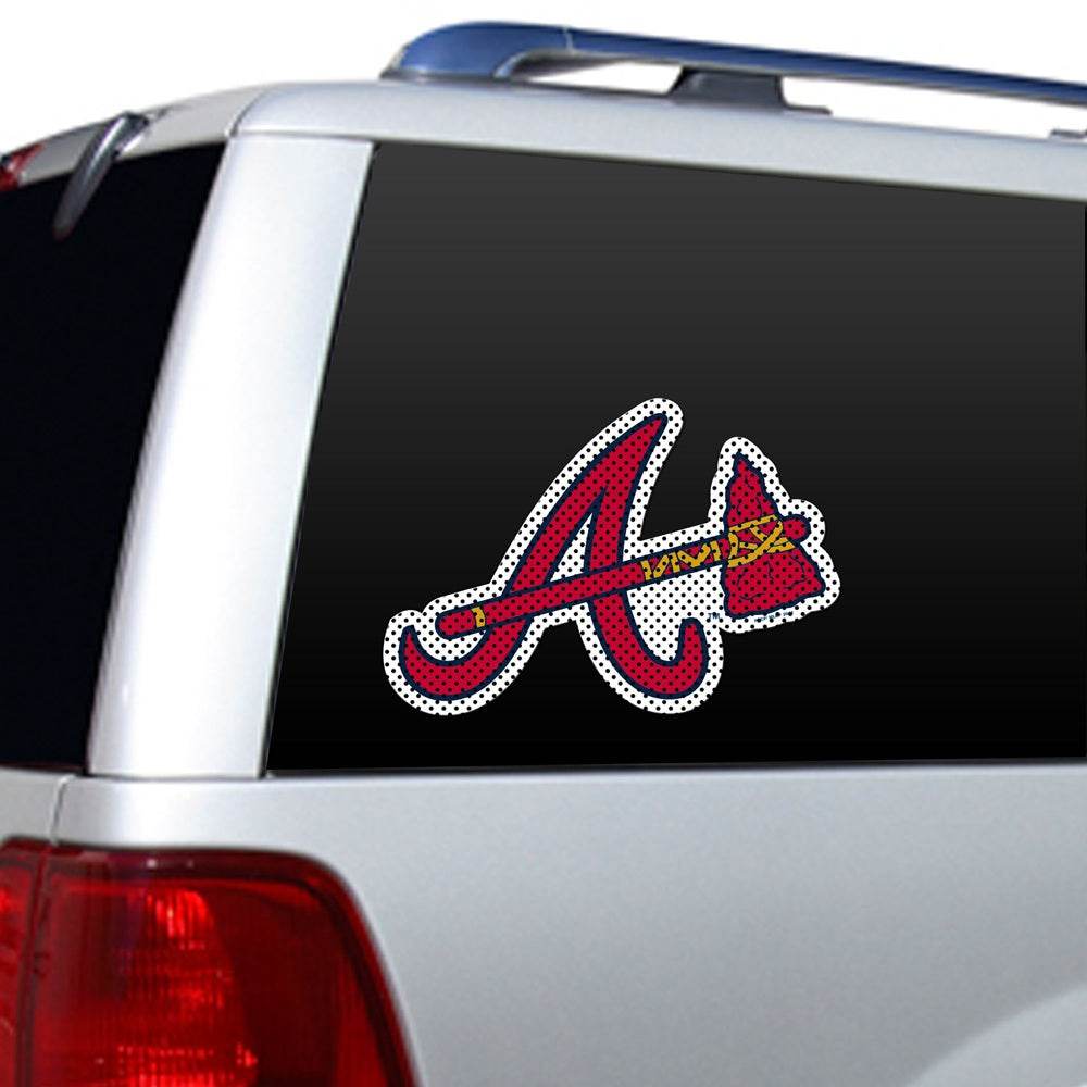 Atlanta Braves Window Film 12 Inch Die Cut Team Logo Decor - ToylandEU