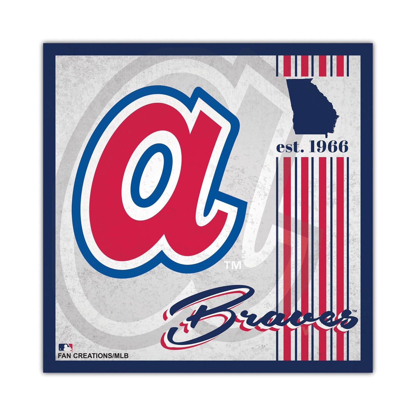 Atlanta Braves Wood Sign 10x10 Album Design Wall Decor - ToylandEU