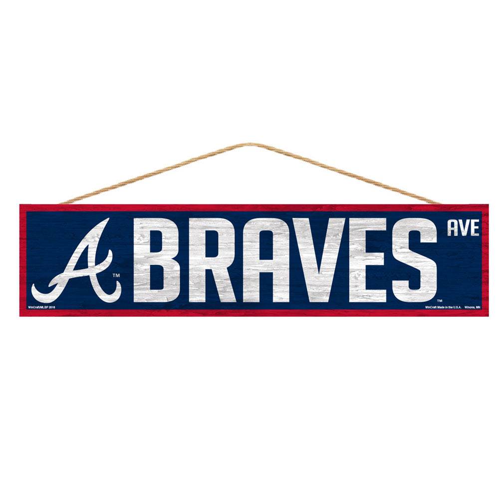 Atlanta Braves Wood Sign 4x17 Custom Logo Wincraft - ToylandEU
