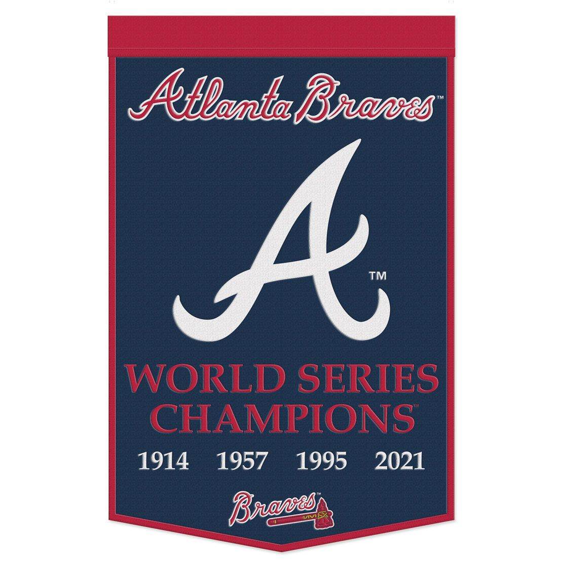 Atlanta Braves Wool Banner 24x38 Dynasty Champ Design - ToylandEU