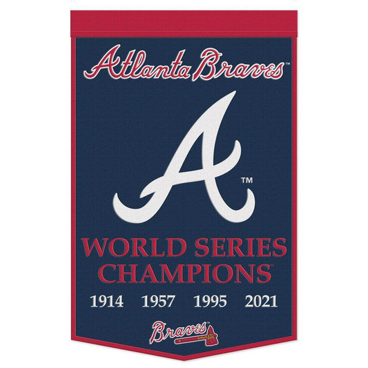 Atlanta Braves Wool Banner 24x38 Dynasty Champ Design - ToylandEU
