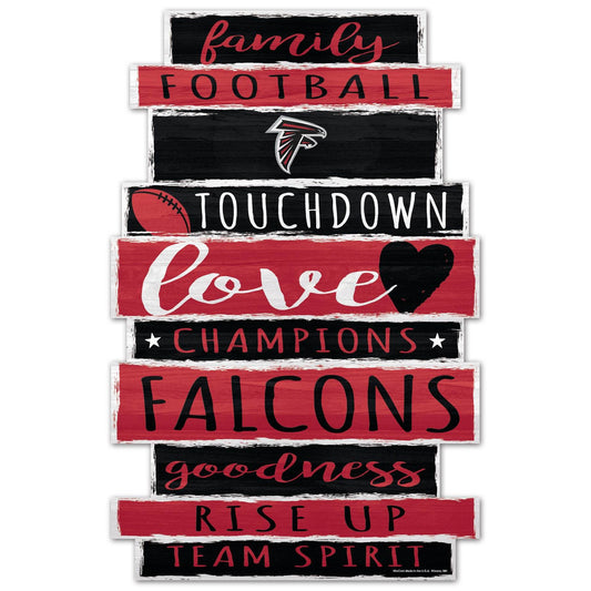 Atlanta Falcons 11x17 Wood Sign Family Word Decor Display - ToylandEU