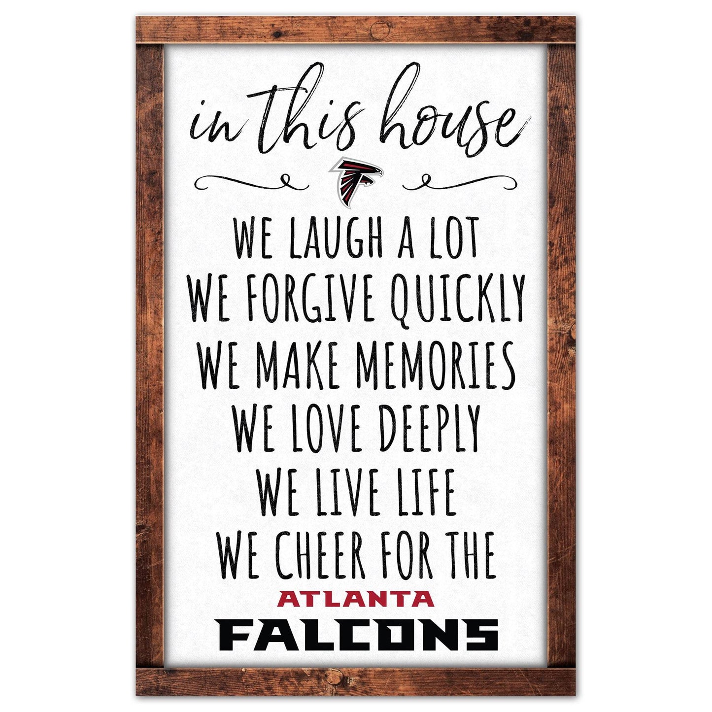 Atlanta Falcons 11x17 Wood Sign Wall Art For Home Decor - ToylandEU