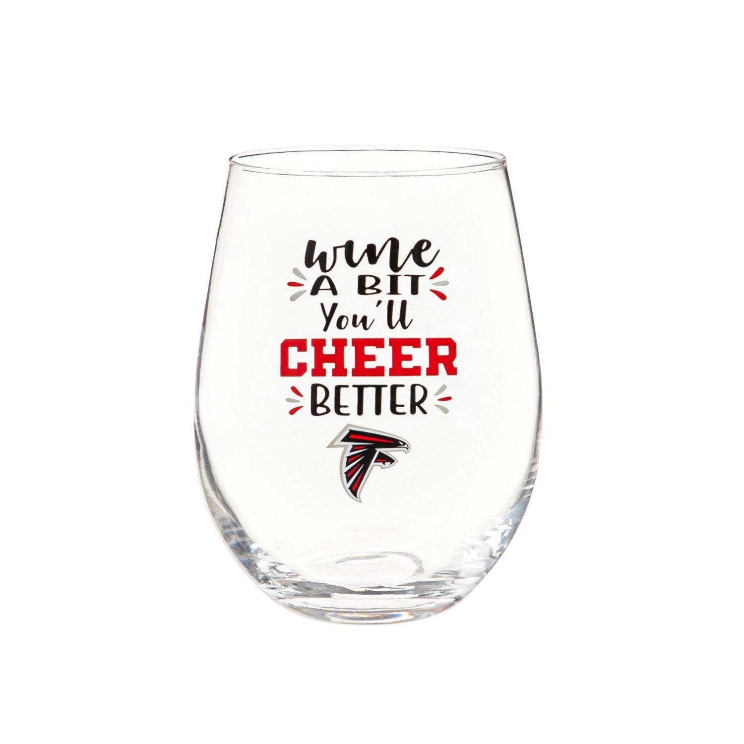 Atlanta Falcons 17oz Stemless Wine Glass With Gift Box - ToylandEU