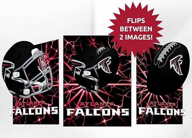Atlanta Falcons 3D Art Print Lightning Flip Lenticular - ToylandEU