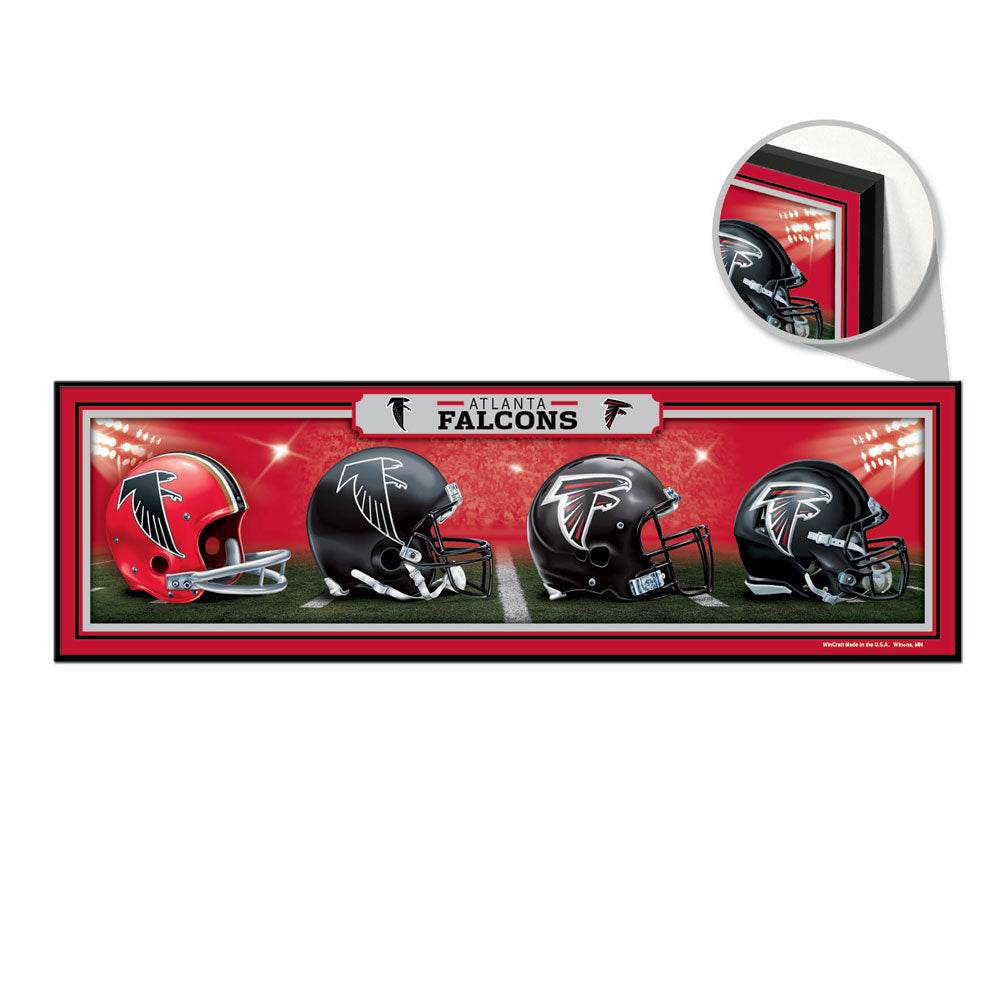 Atlanta Falcons 9x30 Wood Helmet Sign Antique Finish - ToylandEU