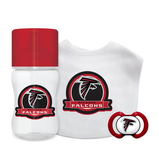 Atlanta Falcons Baby Gift Set 3 Piece Bib Bottle Pacifier - ToylandEU