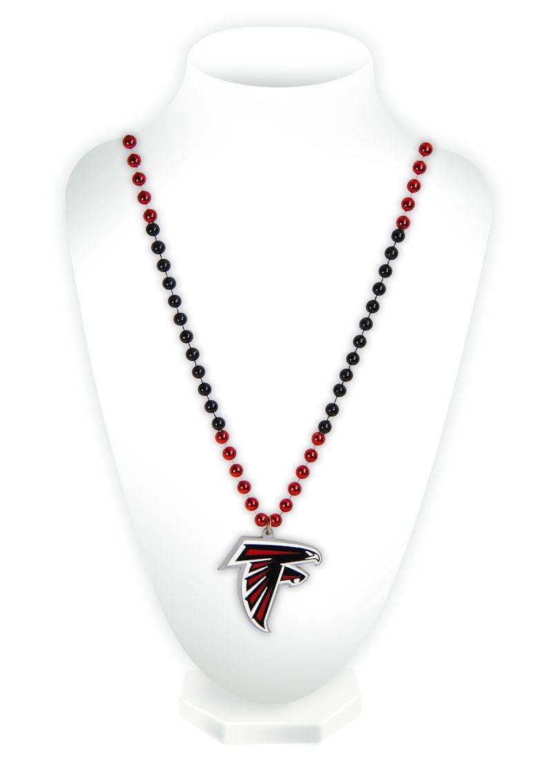Atlanta Falcons Beads with Medallion Mardi Gras Style - ToylandEU