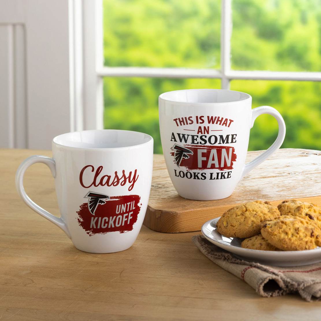 Atlanta Falcons Coffee Mug 17oz Ceramic 2 Piece Set Gift Box - ToylandEU