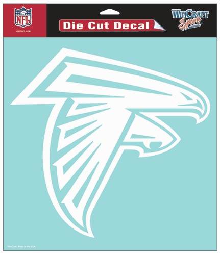 Atlanta Falcons Decal 8x8 Die Cut White - ToylandEU