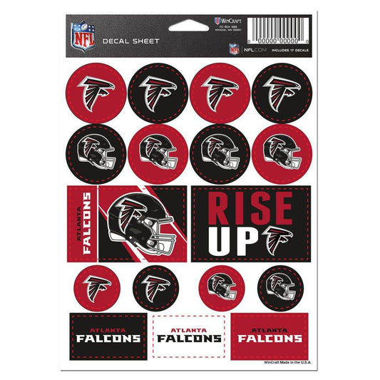 Atlanta Falcons Decal Sheet 5x7 Vinyl Sticker Pack - ToylandEU