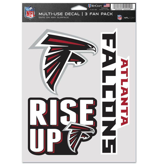 Atlanta Falcons Decals 3 Pack Multi Use Indoor Outdoor - ToylandEU
