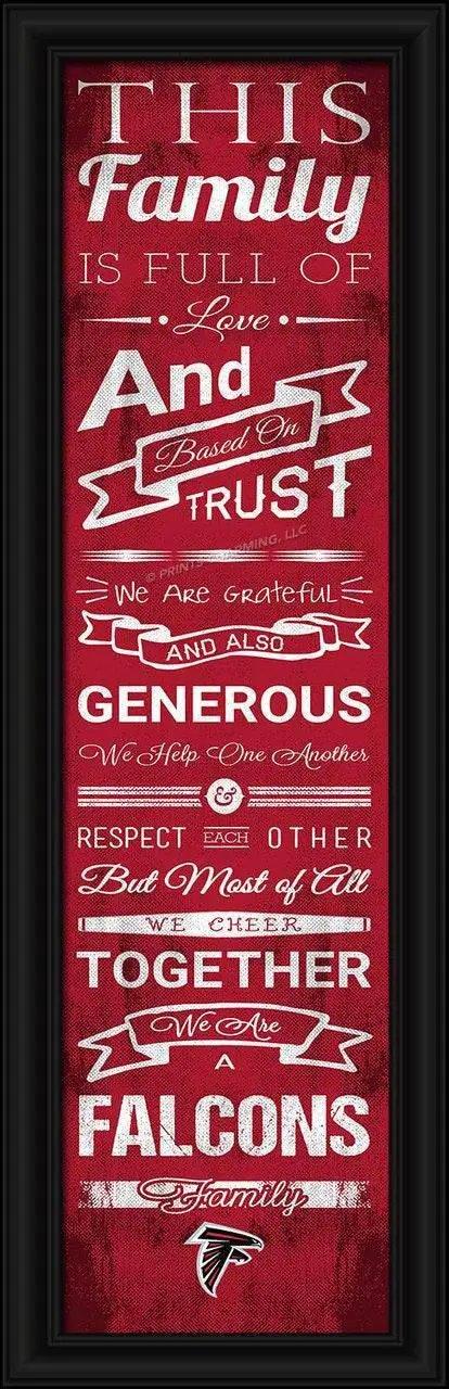  Atlanta Falcons Family Cheer Print 8x24 Inches Team Logo -  ToylandEU™