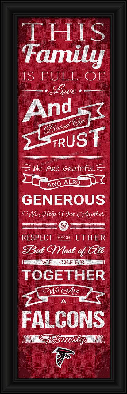 Atlanta Falcons Family Cheer Print 8x24 Inches Team Logo - ToylandEU