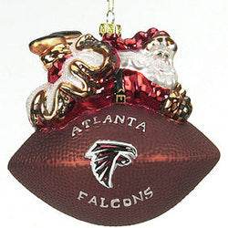 Atlanta Falcons Glass Football Ornament Peggy Five Inch - ToylandEU