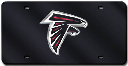 Atlanta Falcons Laser Cut Black License Plate Mirror Acrylic - ToylandEU