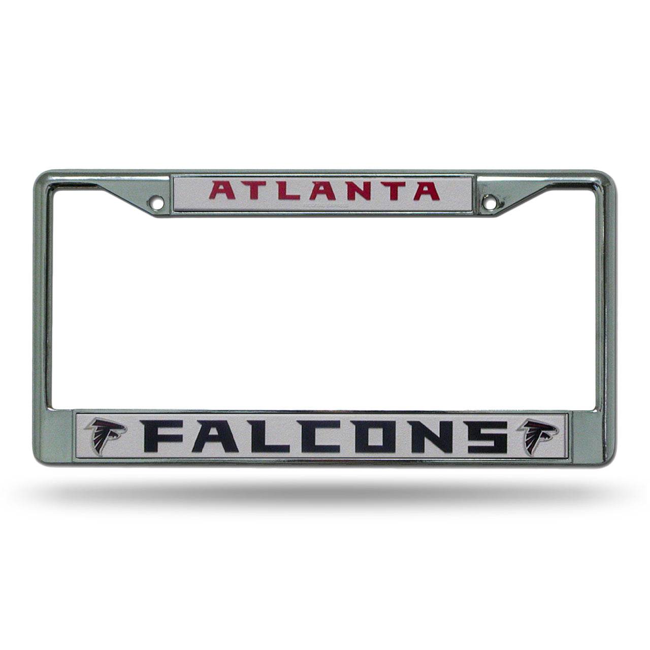 Atlanta Falcons License Plate Frame Chrome Silver Insert - ToylandEU