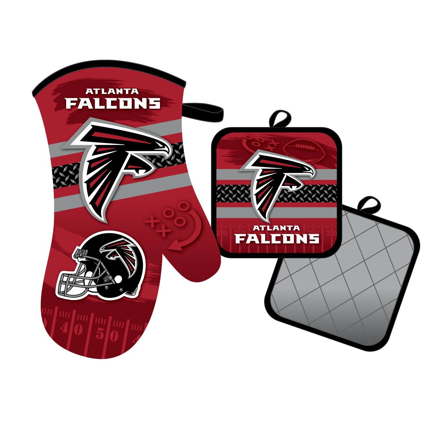 Atlanta Falcons Oven Mitt And Pot Holder Set Official NFL - ToylandEU