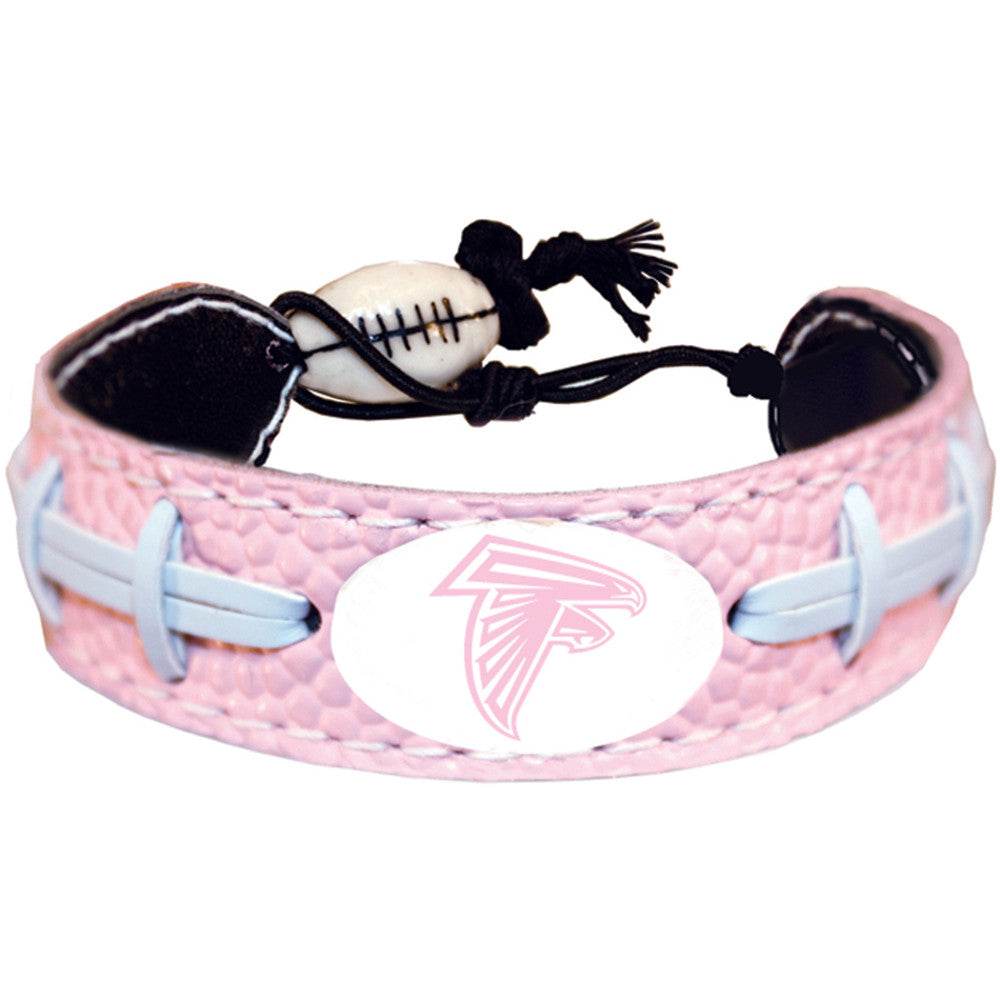 Atlanta Falcons Pink Leather Football Bracelet Adjustable CO - ToylandEU