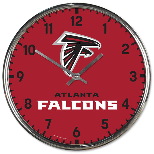 Atlanta Falcons Round Chrome Wall Clock - ToylandEU