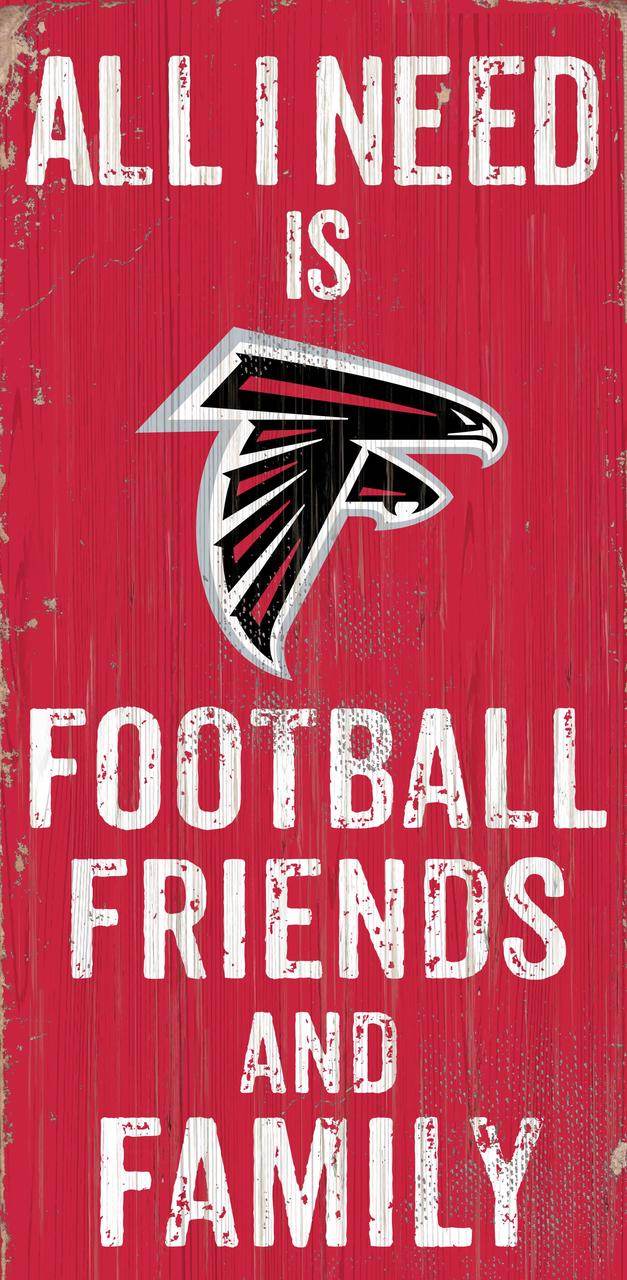 Atlanta Falcons Sign Wood 6x12 Football Friends And Family - ToylandEU