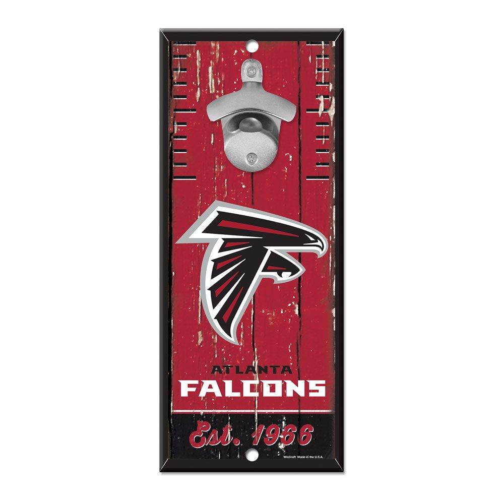 Atlanta Falcons Sign Wood Bottle Opener 5x11 Wall Mount - ToylandEU