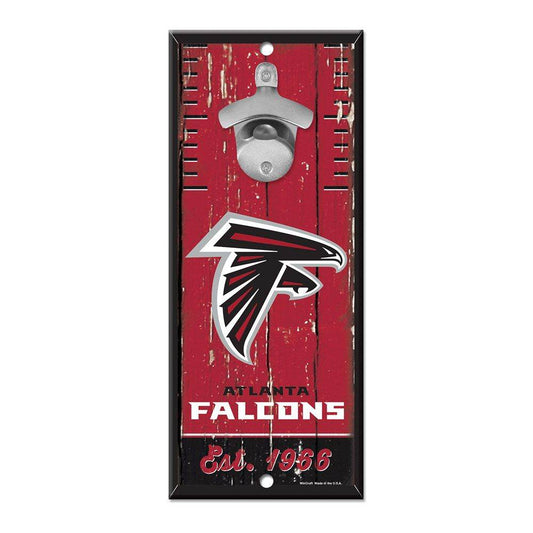 Atlanta Falcons Sign Wood Bottle Opener 5x11 Wall Mount - ToylandEU