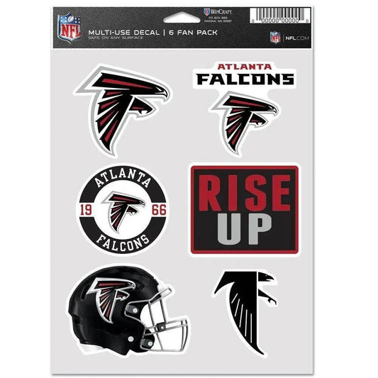  Atlanta Falcons Six Pack Multi Use Fan Decal Pack Wincraft -  ToylandEU™