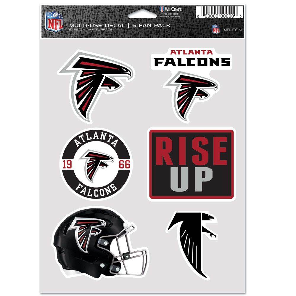 Atlanta Falcons Six Pack Multi Use Fan Decal Pack Wincraft - ToylandEU