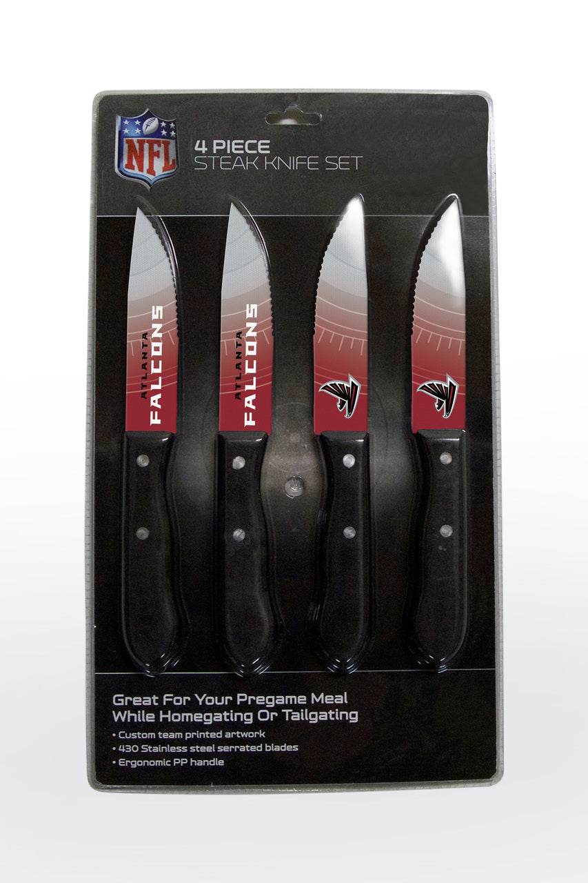 Atlanta Falcons Steak Knife Set 4 Pack With Team Design - ToylandEU