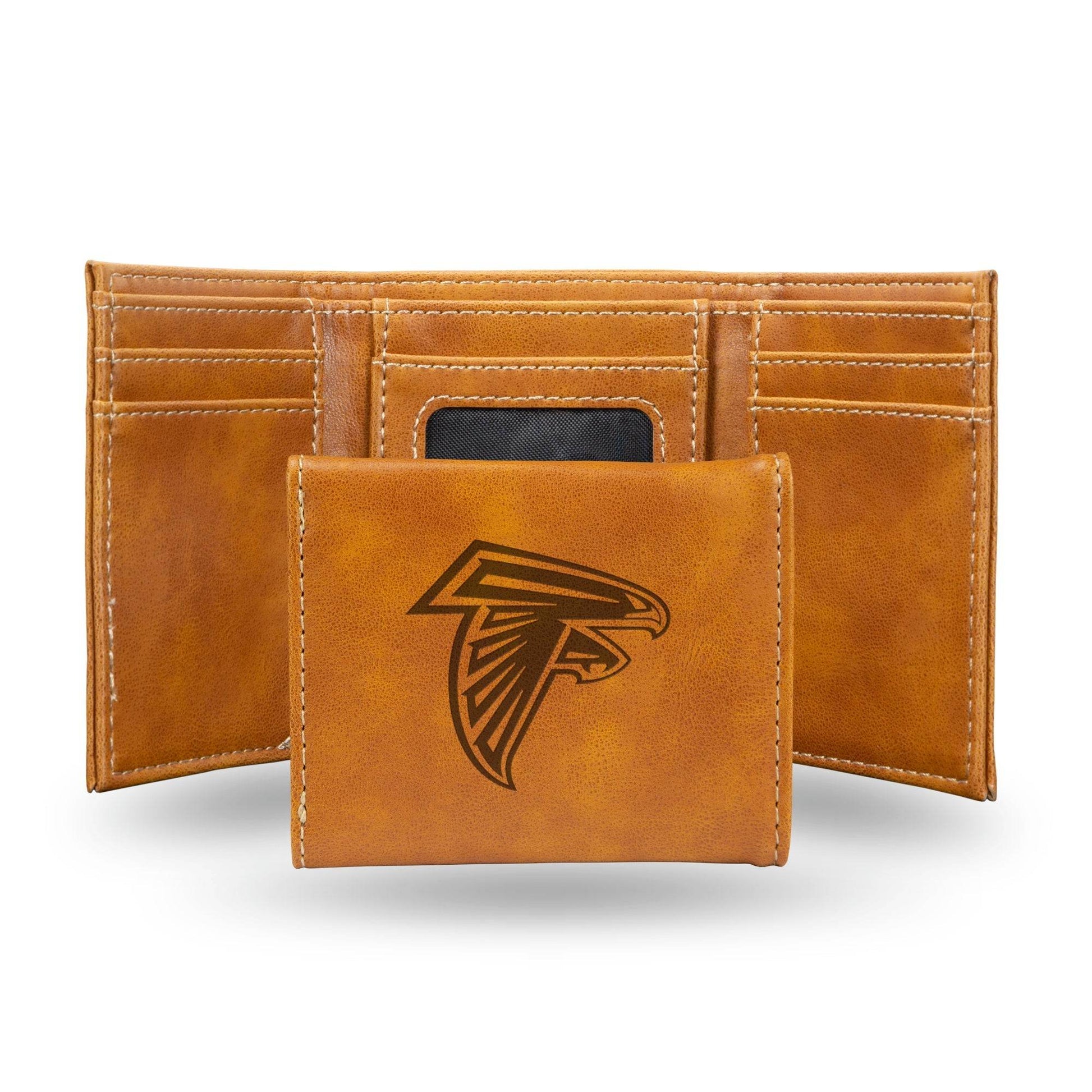 Atlanta Falcons Trifold Leather Wallet Laser Engraved Gift - ToylandEU