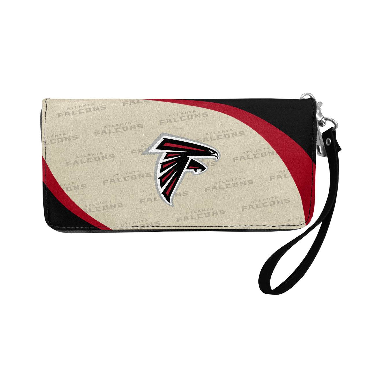 Atlanta Falcons Wallet Curve Organizer Zippered Wrist Strap - ToylandEU