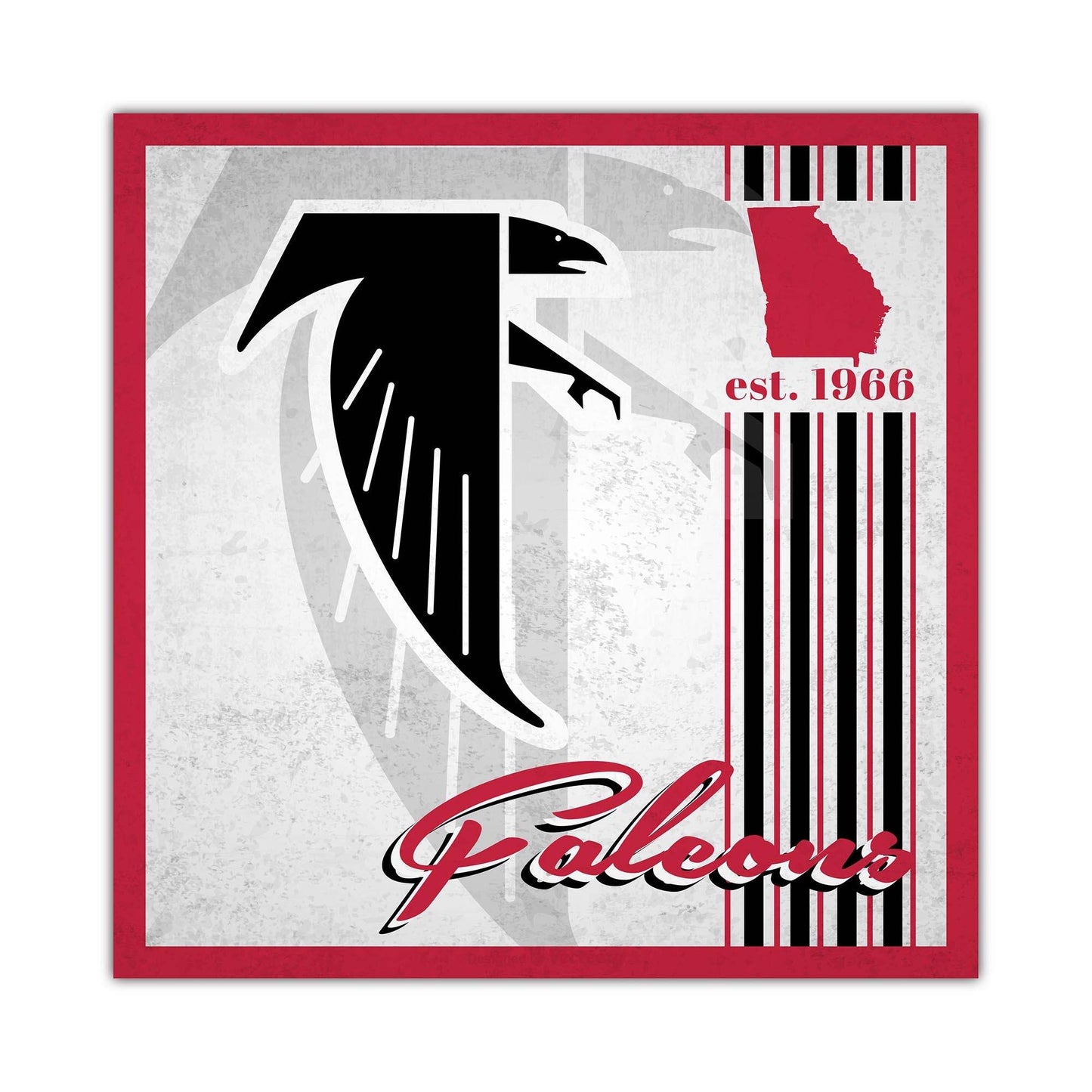 Atlanta Falcons Wood Sign 10x10 Album Design For Fans - ToylandEU