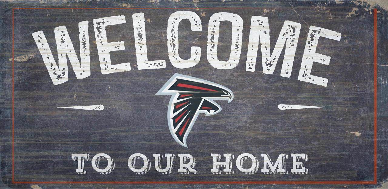 Atlanta Falcons Wood Sign 6x12 Welcome To Our Home Design - ToylandEU