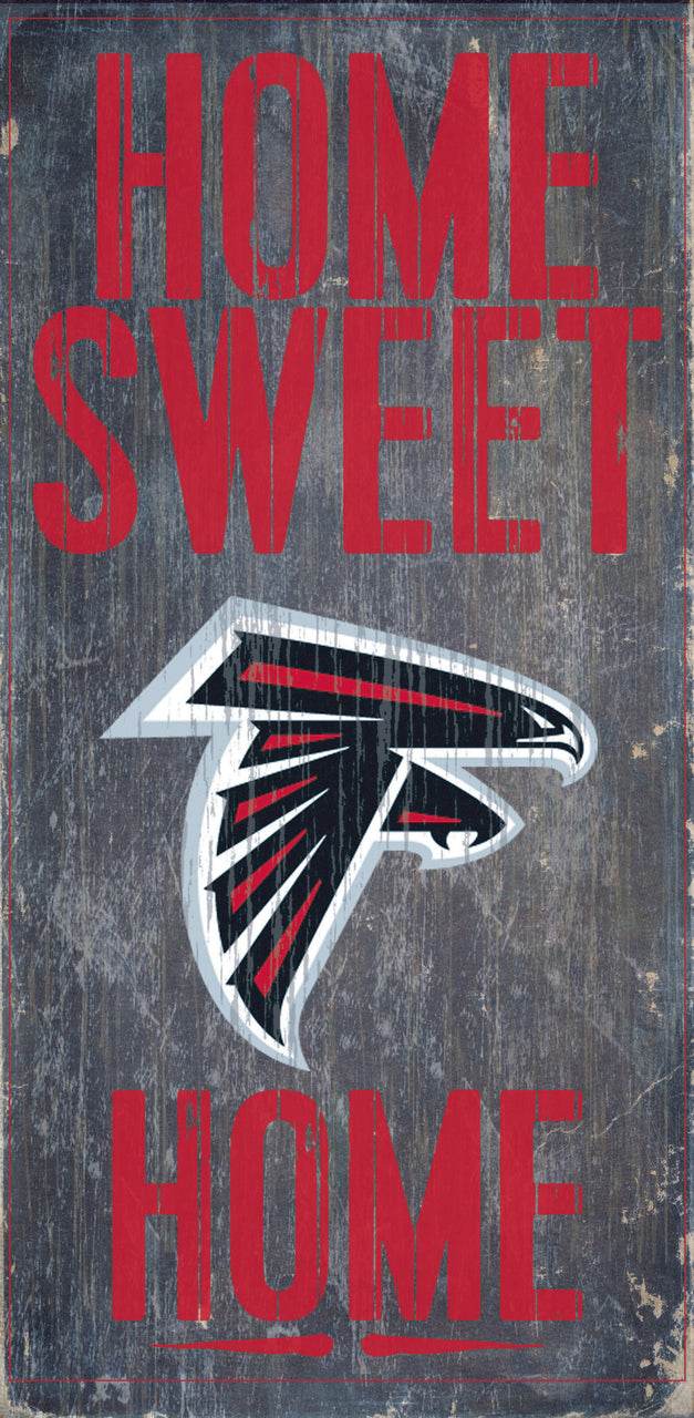 Atlanta Falcons Wood Sign Home Sweet Home 6 by 12 Inches - ToylandEU