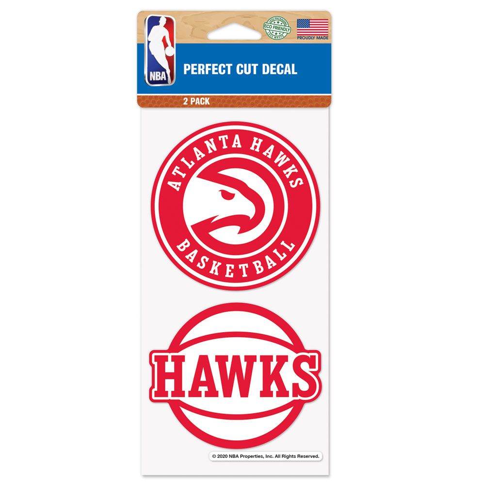 Atlanta Hawks 4x4 Perfect Cut Decal Set Of 2 Outdoor Vinyl - ToylandEU